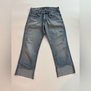 GAP Straight Cut & Frayed Broken-in Jeans